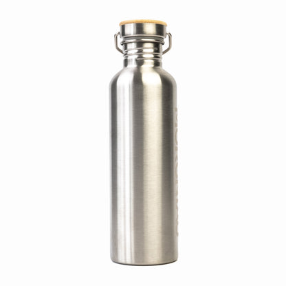 MORGNTAU Trinkflasche – Edelstahl mit Bambusdeckel