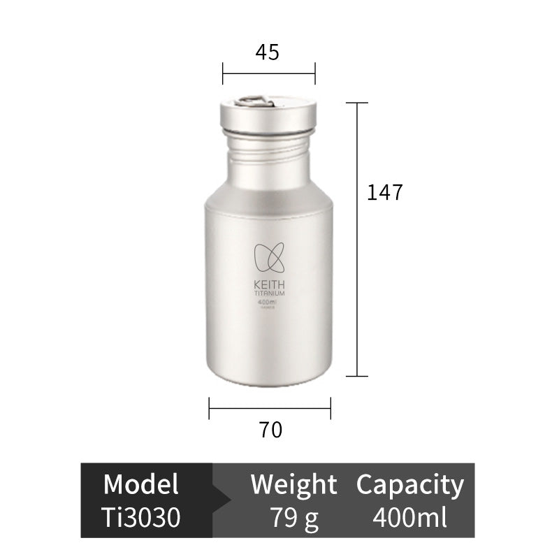 Keith Titanium Sport-Trinkflasche 400 ml