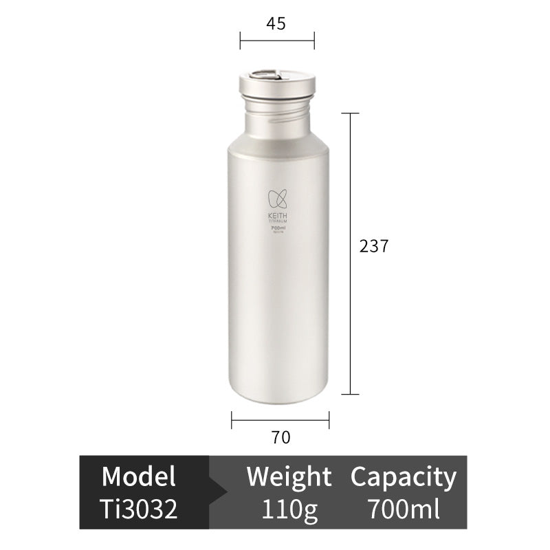 Keith Titanium Sport-Trinkflasche 400 ml