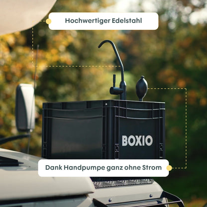 BOXIO WASH MAX+ – Waschbecken & Wasserfilter-System