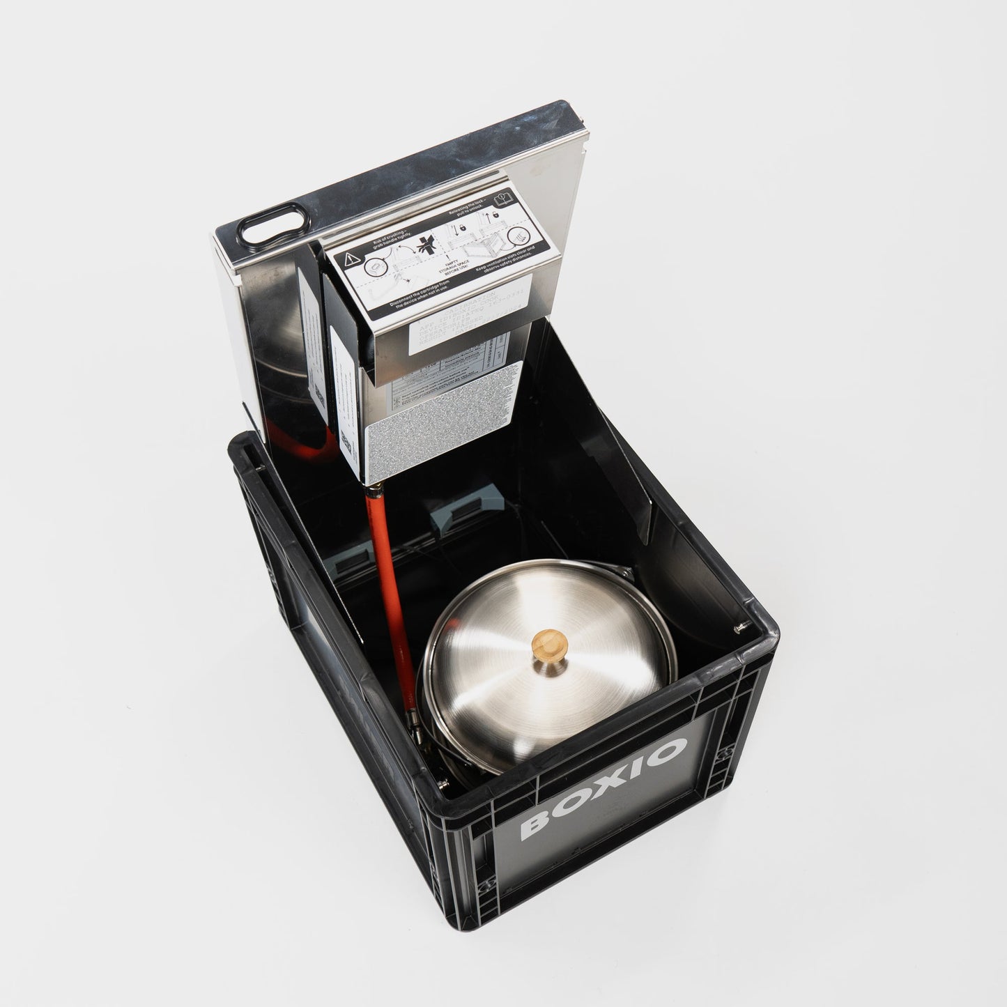BOXIO COOK PLUS – Mobiler Gaskocher mit Topfset