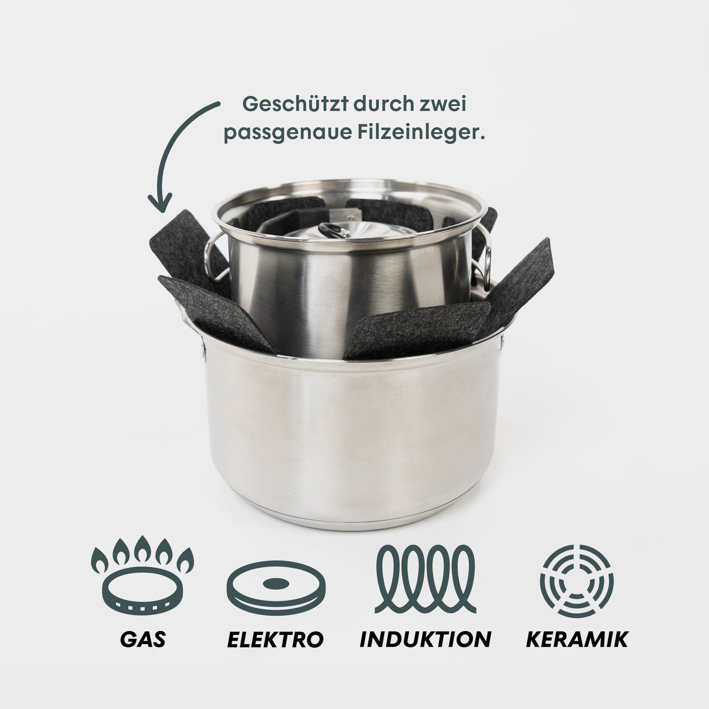BOXIO COOK PLUS – Mobiler Gaskocher mit Topfset