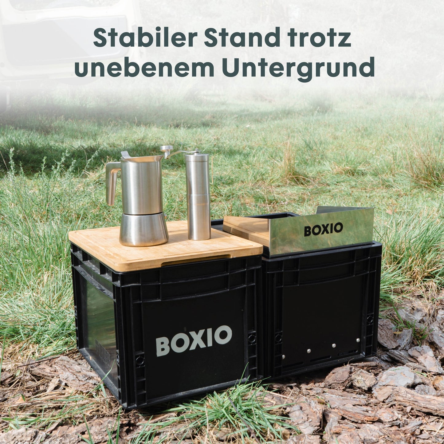 BOXIO COOK – Camping Gaskocher in der Eurobox