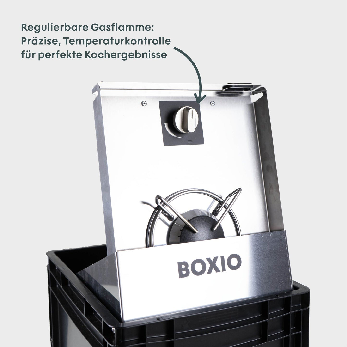 BOXIO COOK – Camping Gaskocher in der Eurobox