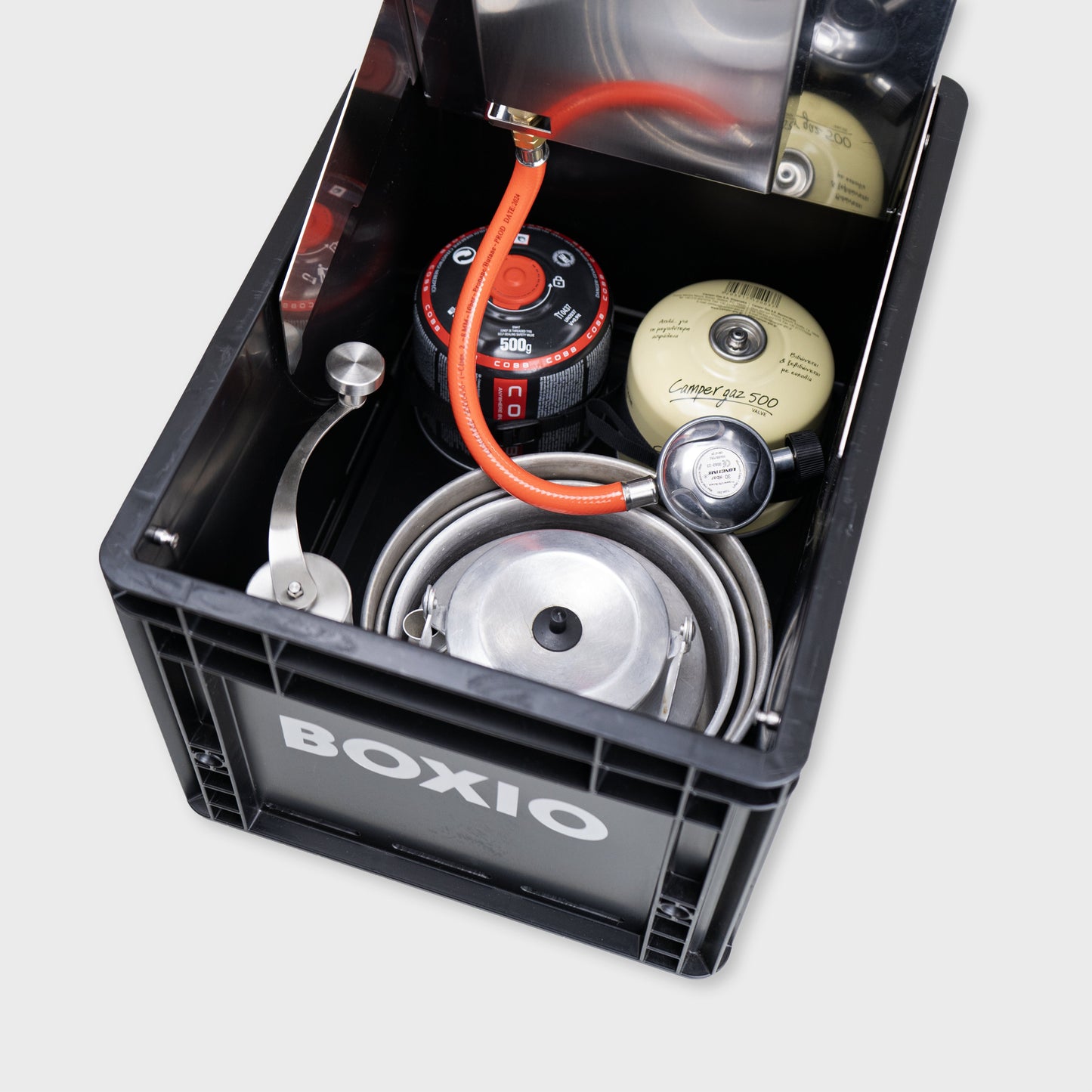 BOXIO COOK – Camping Gaskocher in der Eurobox