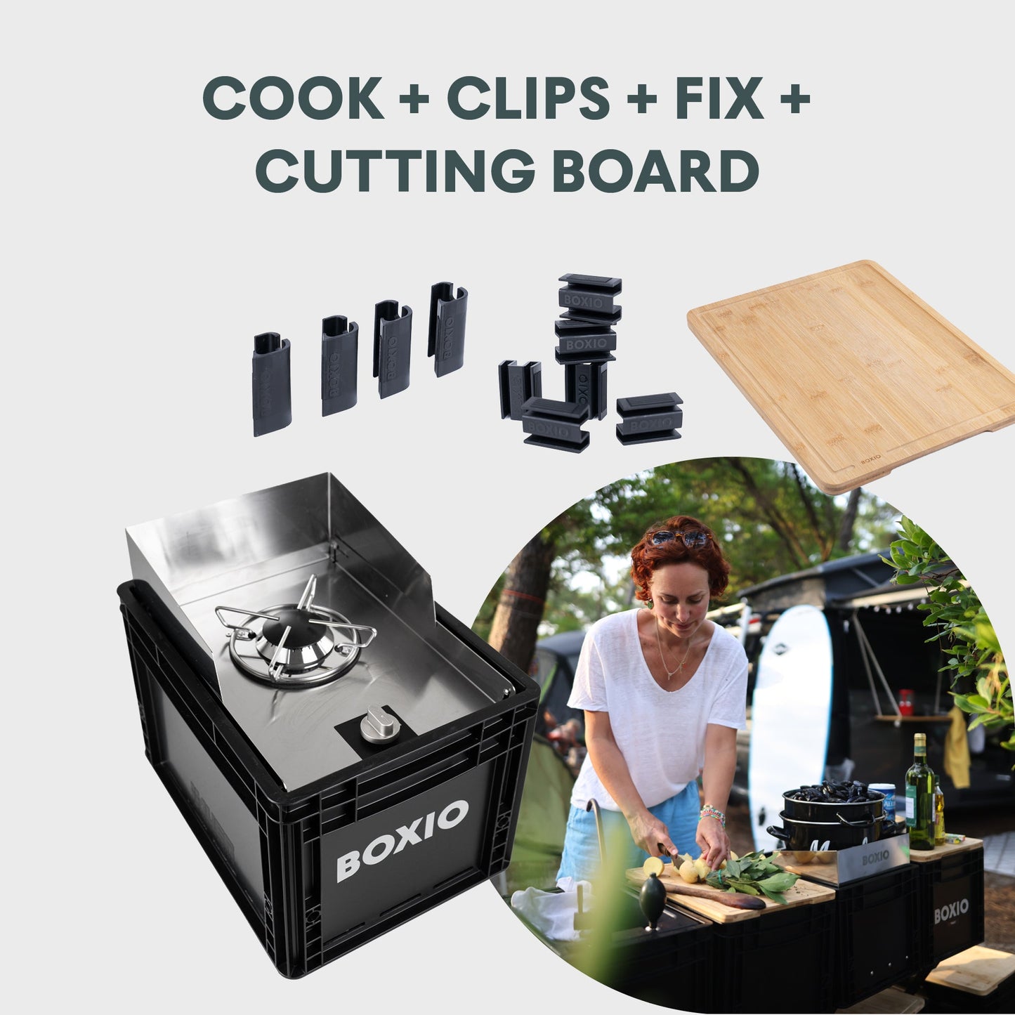 BOXIO KITCHEN PLUS – Mobile Outdoorküche mit Stehhöhe