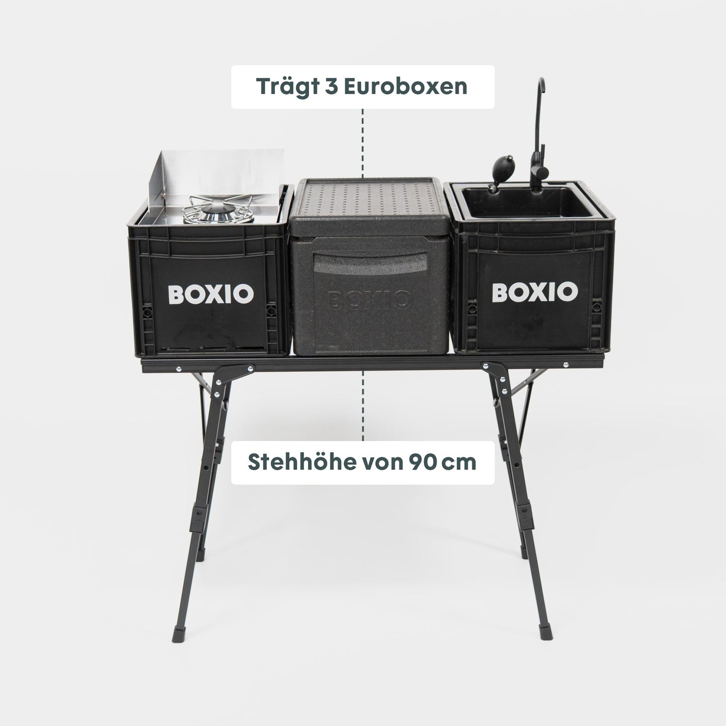 BOXIO KITCHEN PLUS – Mobile Outdoorküche mit Stehhöhe