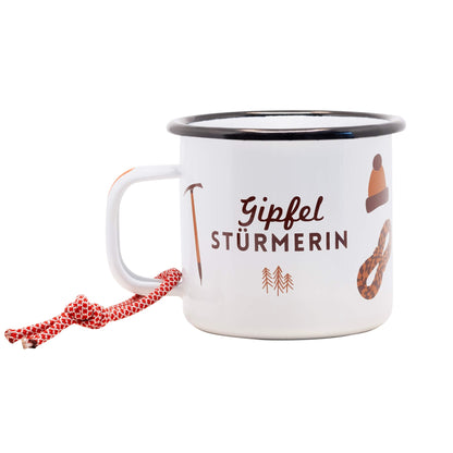 Emaille Tasse Gipfelstürmerin
