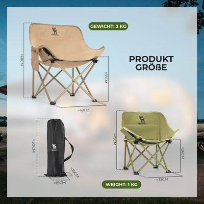 Qunature Campingstuhl faltbar – tragbarer Klappstuhl