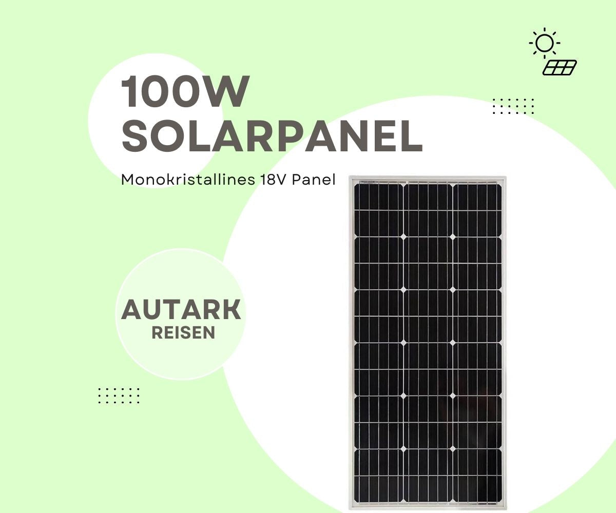 100 W Solarpanel Monokristallin 18 V – Solarmodul