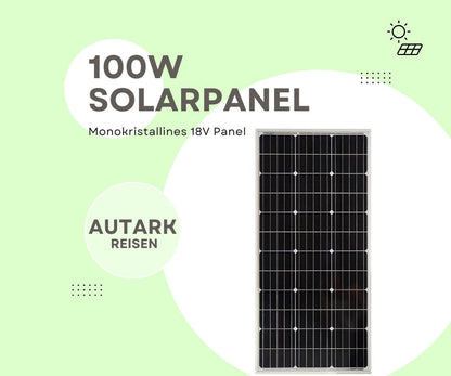 100 W Solarpanel Monokristallin 18 V – Solarmodul