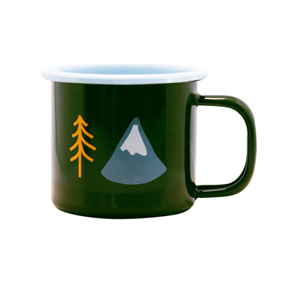 Kinder Emaille Tasse Wald