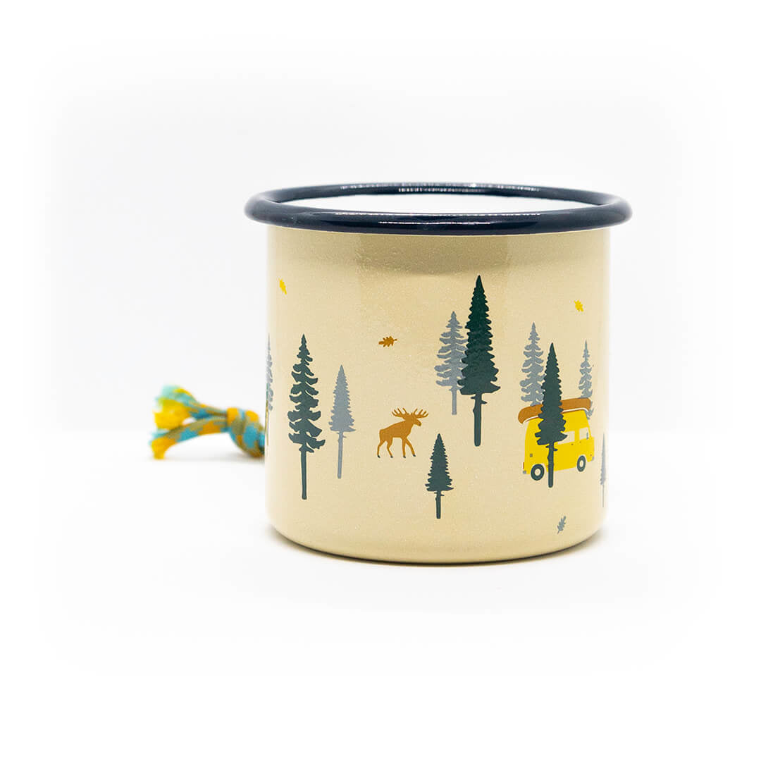 Emaille Tasse Wild & free