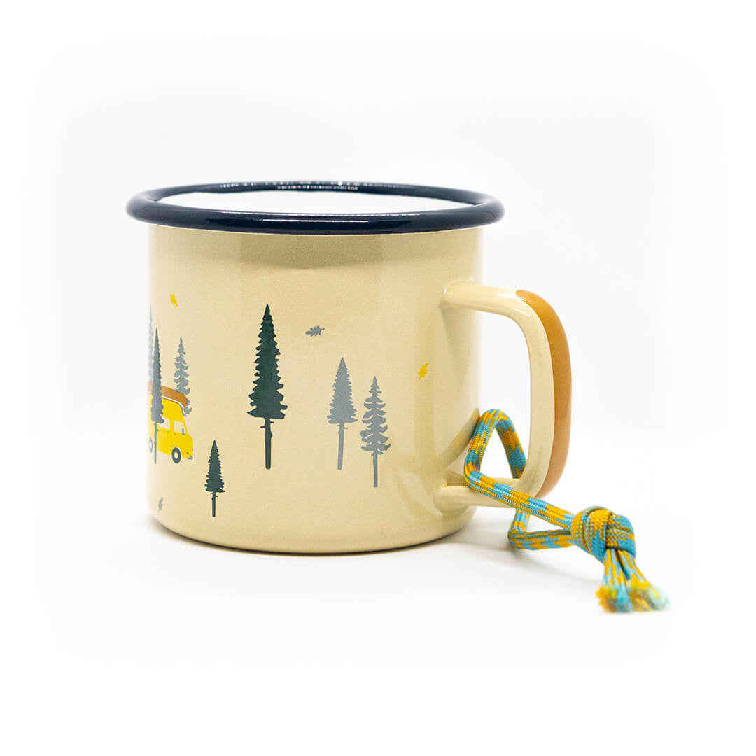 Emaille Tasse Wild & free