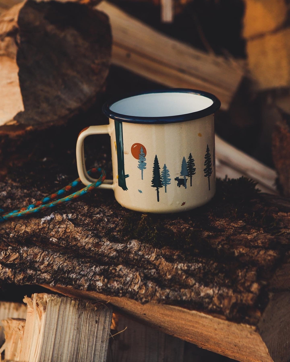 Emaille Tasse Wild & free